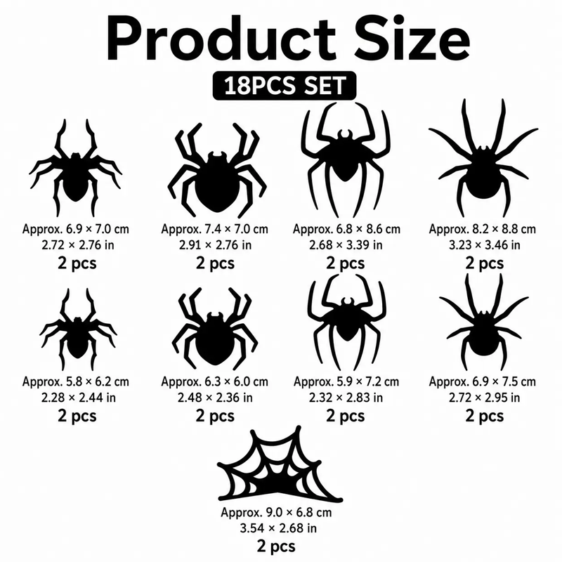 Halloween 3D Spider LED Flashing Light Wall Stickers🕷️ Flashing LED lights, spooky decor for halloween party.