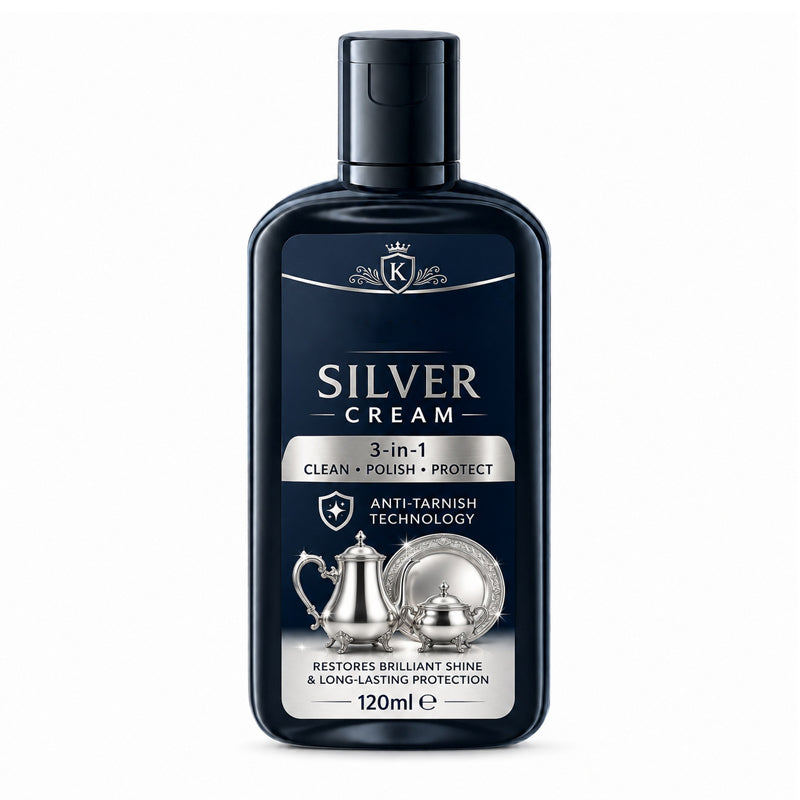 ✨50% OFF NOW! Anti‑Tarnish Silver Polish Cream, 3‑in‑1 Clean Polish Protect Silver Care Cream, Gentle Polishing Cream Restores Bright Luster for Silverware, Silver Heirlooms & Silver Ornaments