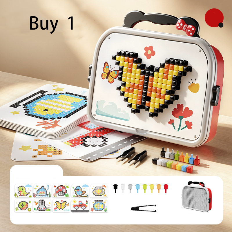 Creative 3D Mushroom Peg Puzzle🍄 Fun assemble peg toy, boost kids hands‑on ability for early learning.