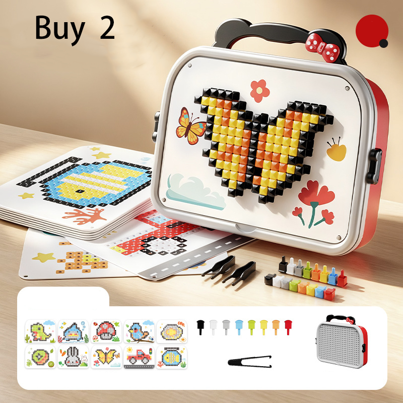 Creative 3D Mushroom Peg Puzzle🍄 Fun assemble peg toy, boost kids hands‑on ability for early learning.