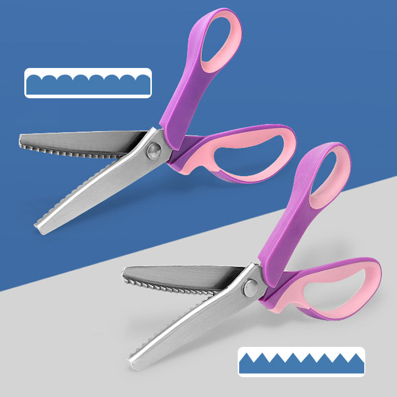 ✂️ 2026 Sale — Over 23,100 Sold! 🧵 Multipurpose Pinking Shears Serrated Scissors – Zigzag Fabric Cutting, Ergonomic Handle & Rust-Resistant Steel ⚡