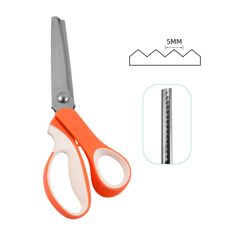 ✂️ 2026 Sale — Over 23,100 Sold! 🧵 Multipurpose Pinking Shears Serrated Scissors – Zigzag Fabric Cutting, Ergonomic Handle & Rust-Resistant Steel ⚡