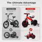 🚲✨ 3-in-1 Kids' Tricycle – Ultra-lightweight (2.8 kg) & foldable design for on-the-go use | From balance bike to handcart