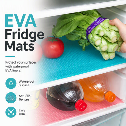 Waterproof Fridge Shelf Liners – Non-Slip, Easy-Clean & Food-Safe – Keeps Fridge Shelves Fresh & Organized