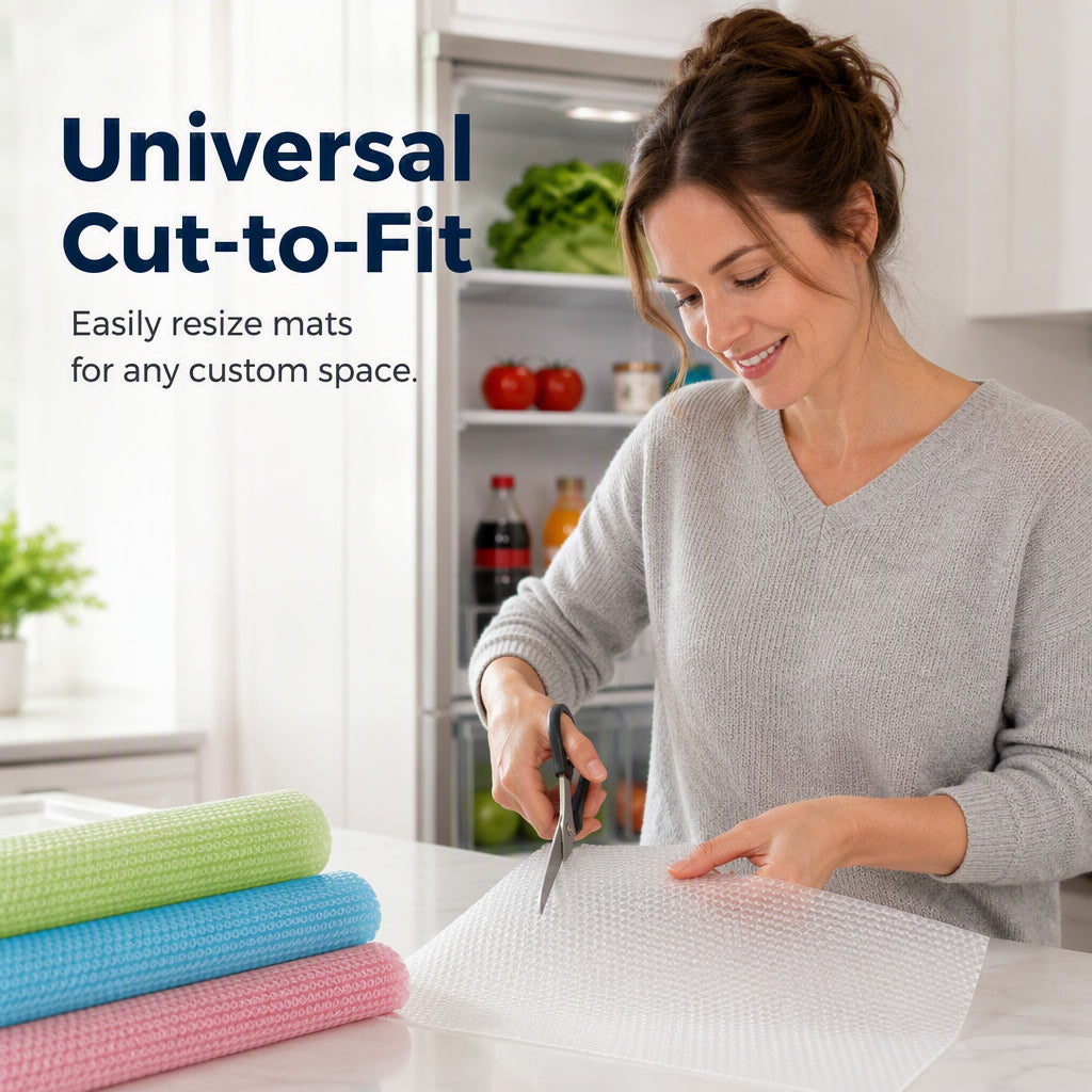 Waterproof Fridge Shelf Liners – Non-Slip, Easy-Clean & Food-Safe – Keeps Fridge Shelves Fresh & Organized