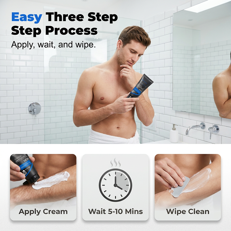 Fast-Acting Hair Removal Cream for Men