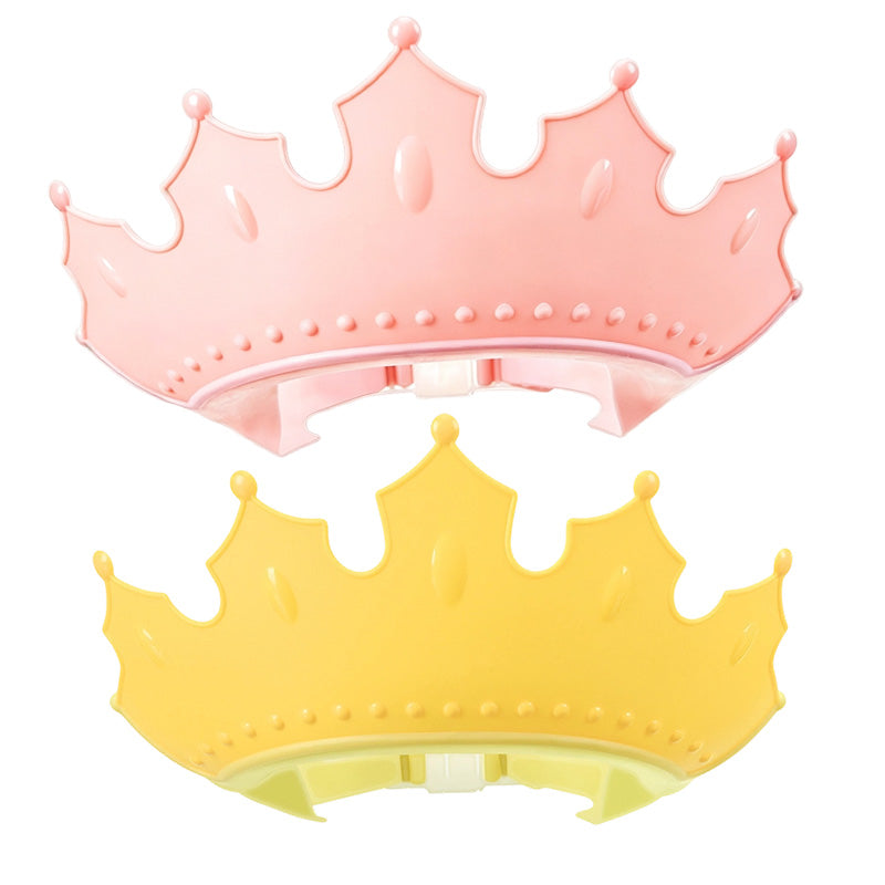 👑50% OFF NOW! Adjustable Crown Kids Shampoo Visor‑Soft Silicone Waterproof Bath Shower Cap, Ear Protection Shampoo Guard, Happy Bath Time Accessory for Toddlers & Children