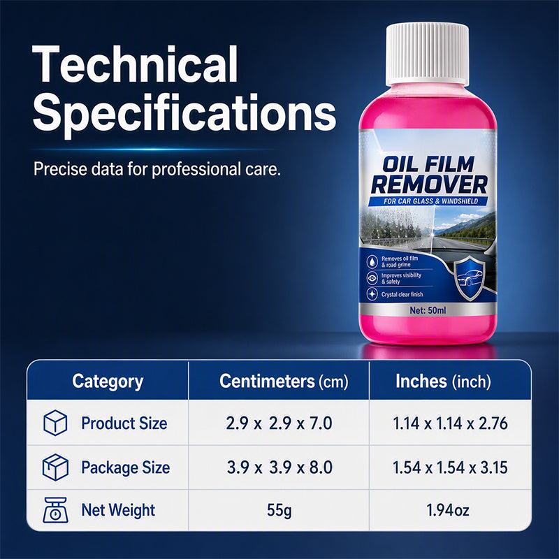 🚗Car Glass Oil Film Remover Windshield Cleaner – Professional Automotive Glass Cleaning Agent, Quickly Remove Oil‑Film, Road Grime & Water Stains for Crystal Clear Driving Visibility