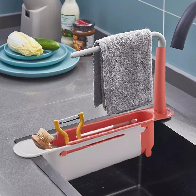 This telescopic rack turns it into organized storage — no drill, no tools, no measuring. 😌
