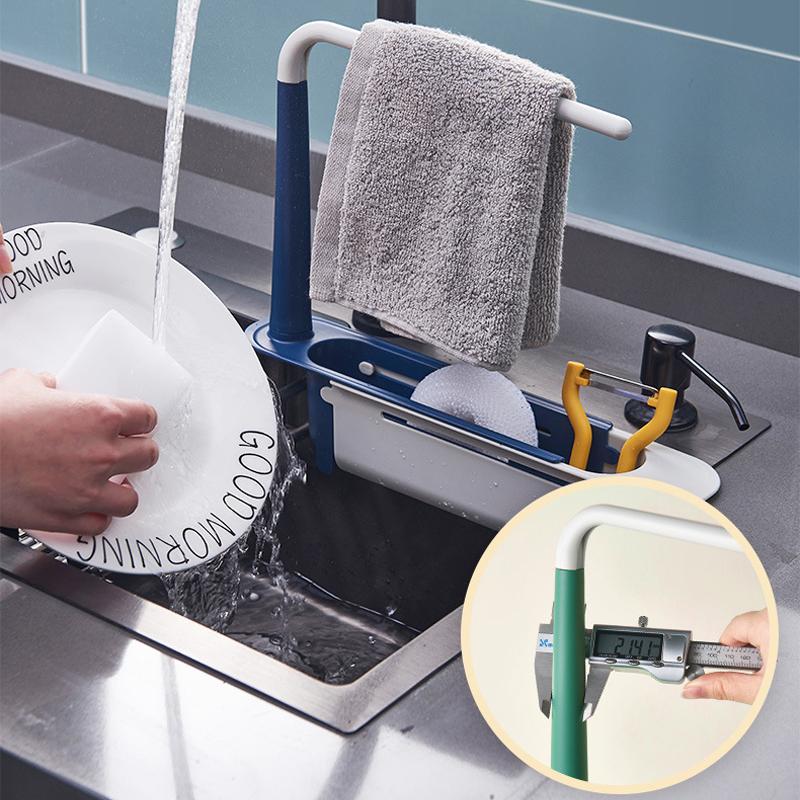 This telescopic rack turns it into organized storage — no drill, no tools, no measuring. 😌