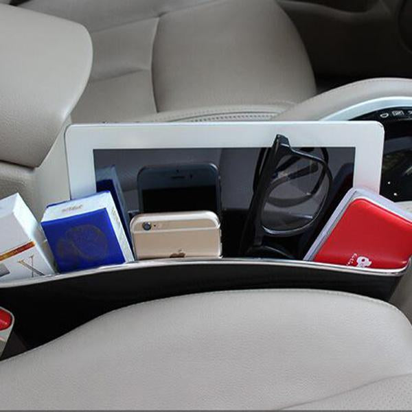 Car Seat Side Organizer Pouch - Universal Auto Pocket Storage Bag for Wallet, Phone, and Keys