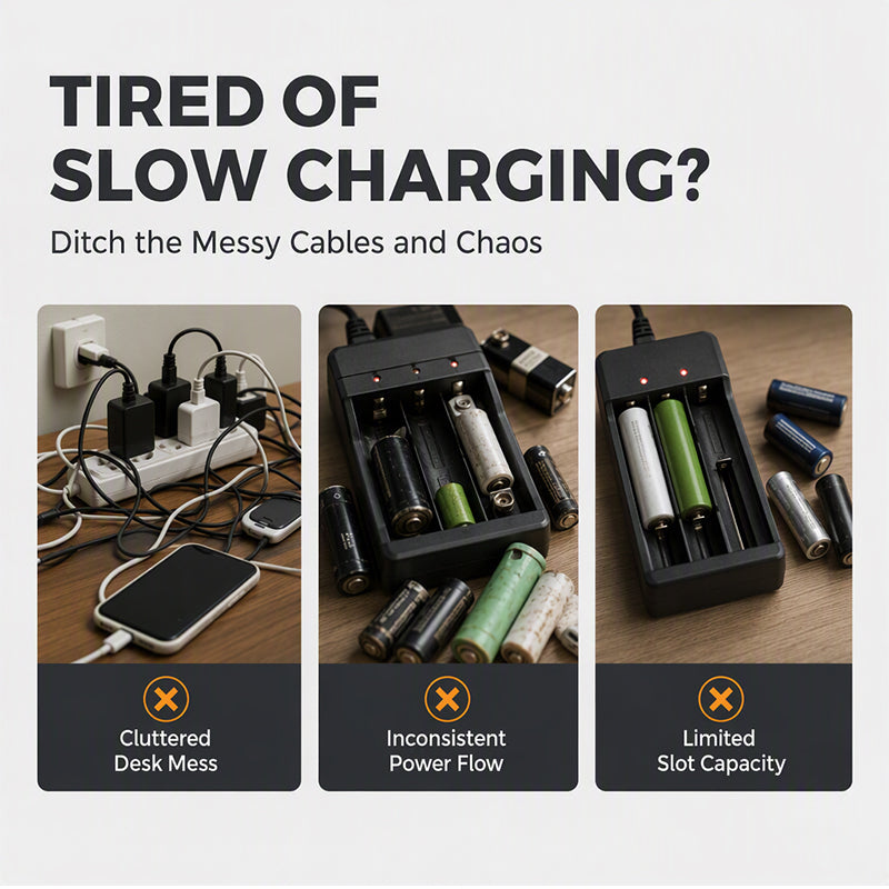 Smart Multi-Slot Rechargeable Battery Charger