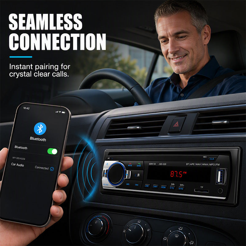 ⏳Time-Limited Special⏰Bluetooth Car Radio – Bluetooth 5.0, dual USB & lossless audio (FLAC/APE). Hands-free calling, crisp sound – upgrade your drive! 📻✨