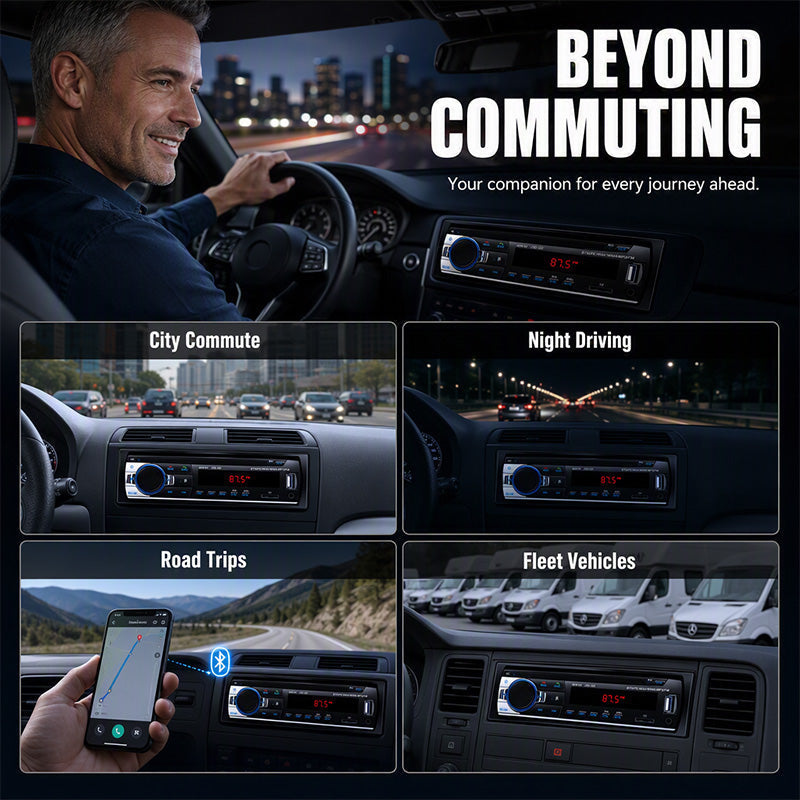 ⏳Time-Limited Special⏰Bluetooth Car Radio – Bluetooth 5.0, dual USB & lossless audio (FLAC/APE). Hands-free calling, crisp sound – upgrade your drive! 📻✨