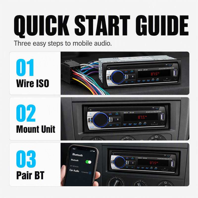 ⏳Time-Limited Special⏰Bluetooth Car Radio – Bluetooth 5.0, dual USB & lossless audio (FLAC/APE). Hands-free calling, crisp sound – upgrade your drive! 📻✨