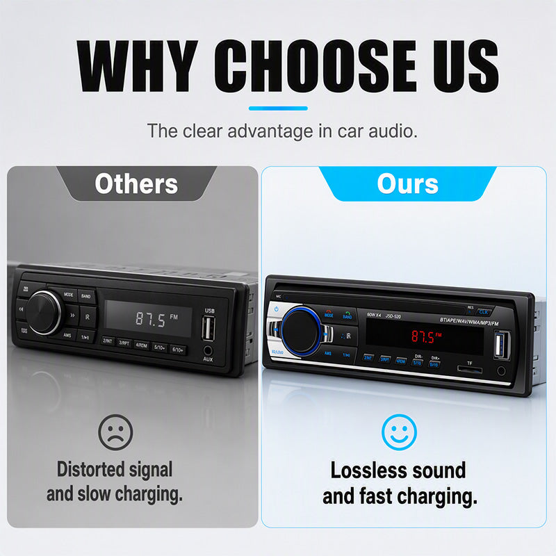 ⏳Time-Limited Special⏰Bluetooth Car Radio – Bluetooth 5.0, dual USB & lossless audio (FLAC/APE). Hands-free calling, crisp sound – upgrade your drive! 📻✨