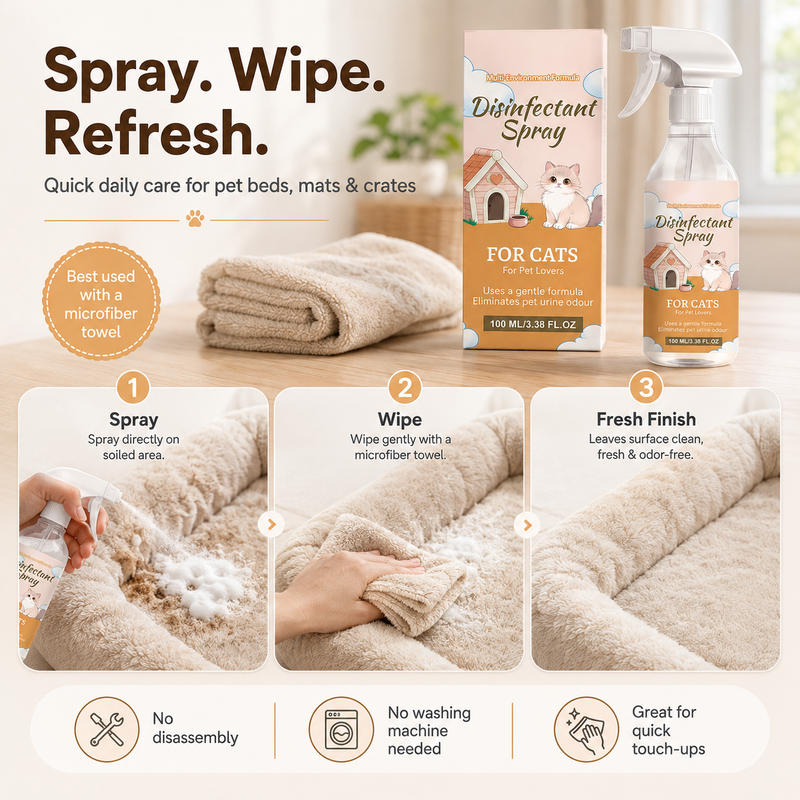 🔥HOT SALE 50% OFF🔥No-Wash Pet Bed Stain and Odor Remover Spray