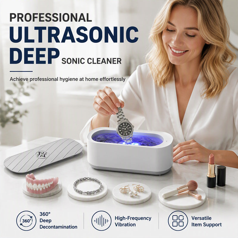✨50K+ SOLD!🎁Multifunctional Ultrasonic Cleaner for Jewelry, Watches & Dentures, 3W Cordless Deep Cleaning