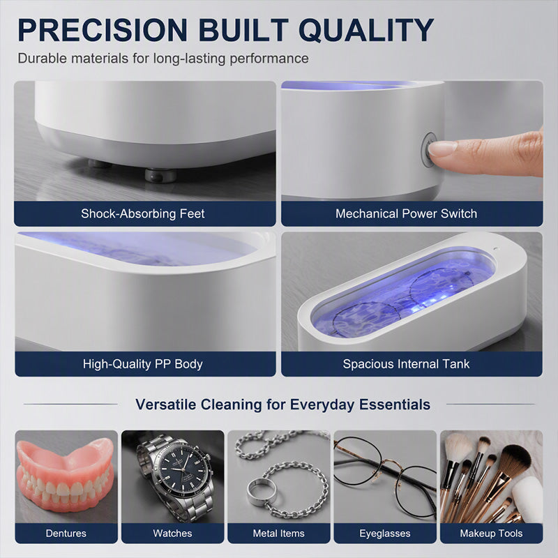 ✨50K+ SOLD!🎁Multifunctional Ultrasonic Cleaner for Jewelry, Watches & Dentures, 3W Cordless Deep Cleaning