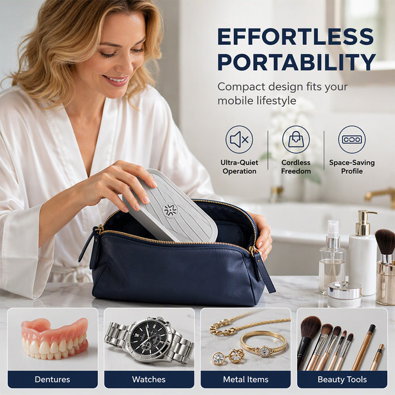 ✨50K+ SOLD!🎁Multifunctional Ultrasonic Cleaner for Jewelry, Watches & Dentures, 3W Cordless Deep Cleaning
