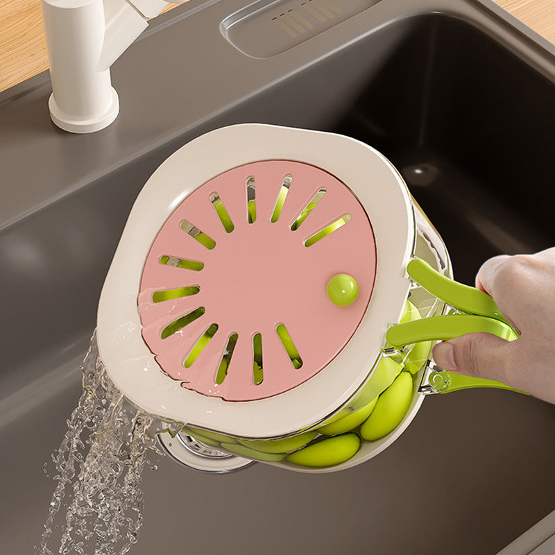 🍓 LIMITED‑TIME 50% OFF! ⚡ 2 in 1 Draining Basket with Lid – Wash, Drain & Store ✨