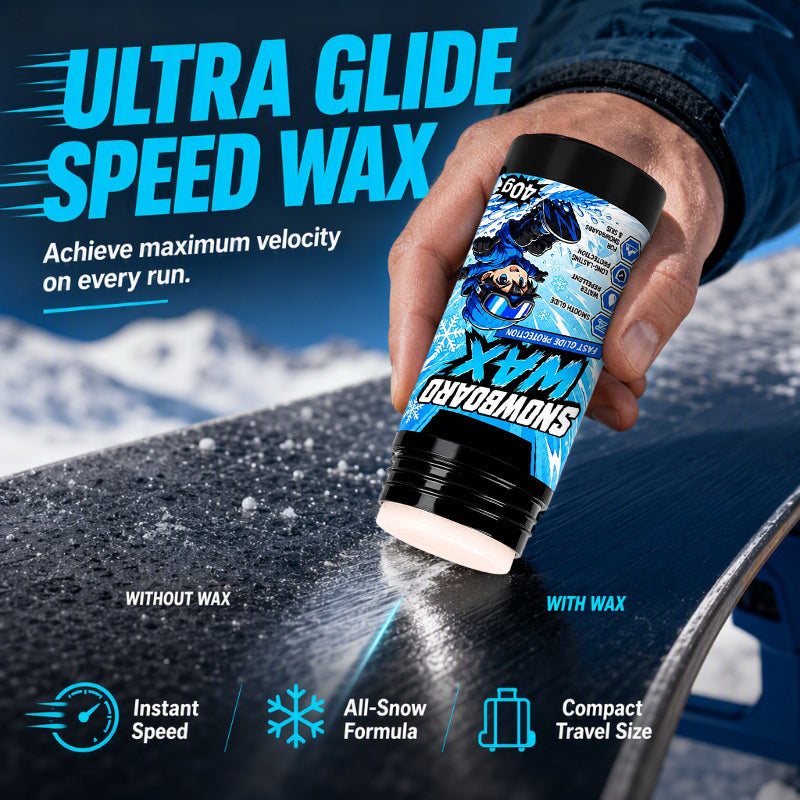 🏂50% OFF NOW! Rub‑On Snowboard Ultra Glide Speed Wax – No‑Iron Quick Apply Snowboard & Ski Wax Stick, All‑Snow Condition Formula, Compact Travel‑Size Winter Sports Gear for Enhanced Sliding Performance