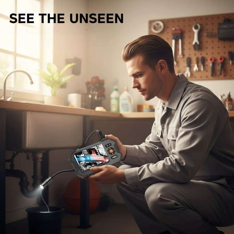 📷 50% OFF NOW! 🔍 HD Endoscope Camera – 1080P, 4.3" Screen, IP67 Waterproof – For Pipes, Engines & Inspections 🛠️