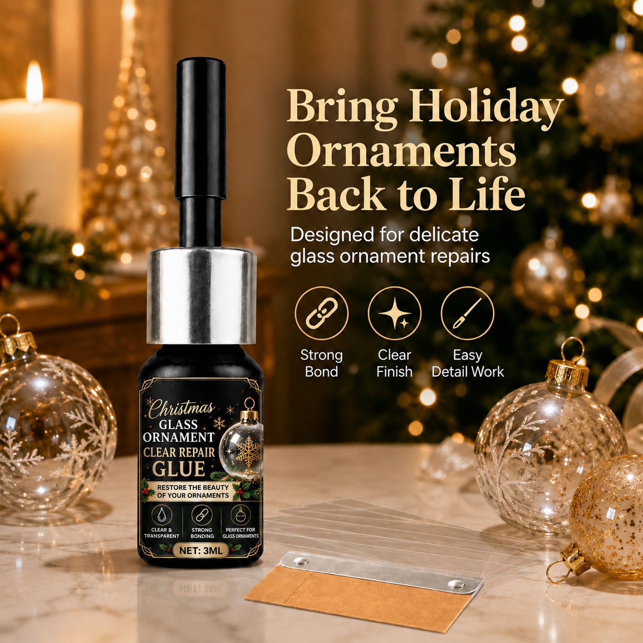 Christmas Glass Ornament Repair Glue