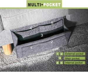 Storage bag with hanging pockets
