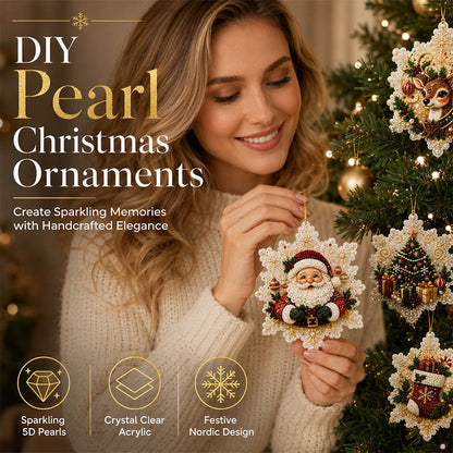 🥳2026 HOT SALE 💞50K+ SOLD! 🎄50% OFF! Christmas DIY Painting Ornaments — Make Sparkling 5D Pearl Decorations Yourself. Handmade, Unique & Full of Festive Charm!✨