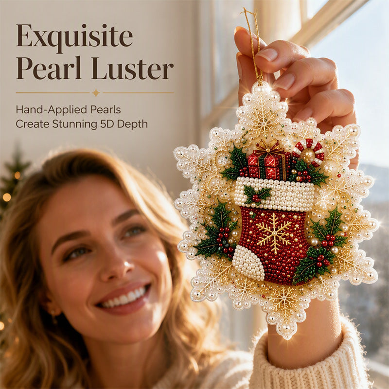 🥳2026 HOT SALE 💞50K+ SOLD! 🎄50% OFF! Christmas DIY Painting Ornaments — Make Sparkling 5D Pearl Decorations Yourself. Handmade, Unique & Full of Festive Charm!✨
