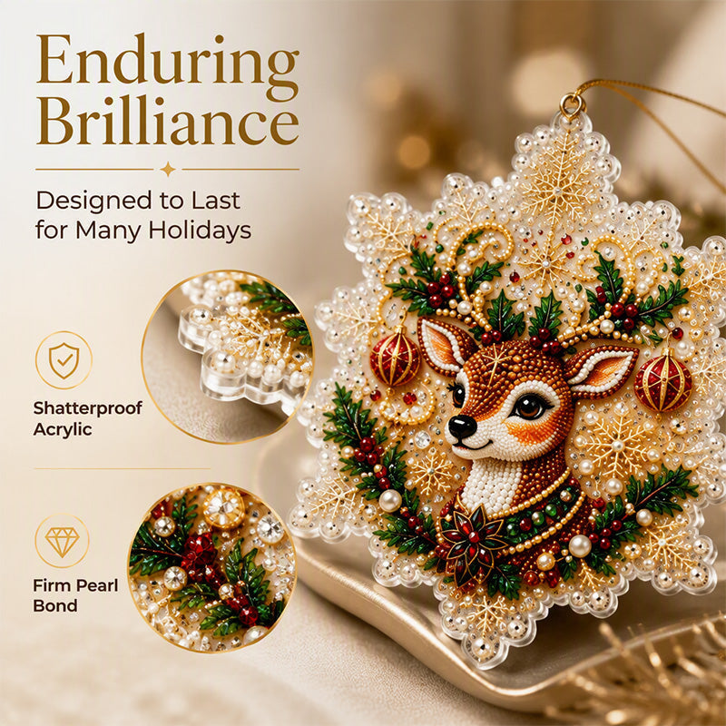 🥳2026 HOT SALE 💞50K+ SOLD! 🎄50% OFF! Christmas DIY Painting Ornaments — Make Sparkling 5D Pearl Decorations Yourself. Handmade, Unique & Full of Festive Charm!✨