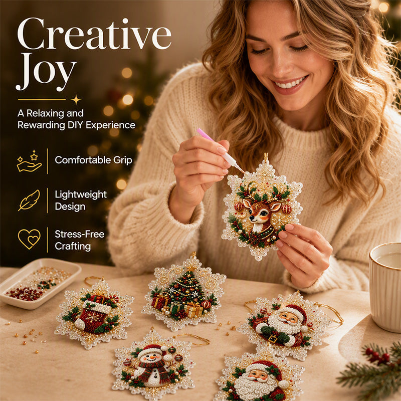 🥳2026 HOT SALE 💞50K+ SOLD! 🎄50% OFF! Christmas DIY Painting Ornaments — Make Sparkling 5D Pearl Decorations Yourself. Handmade, Unique & Full of Festive Charm!✨