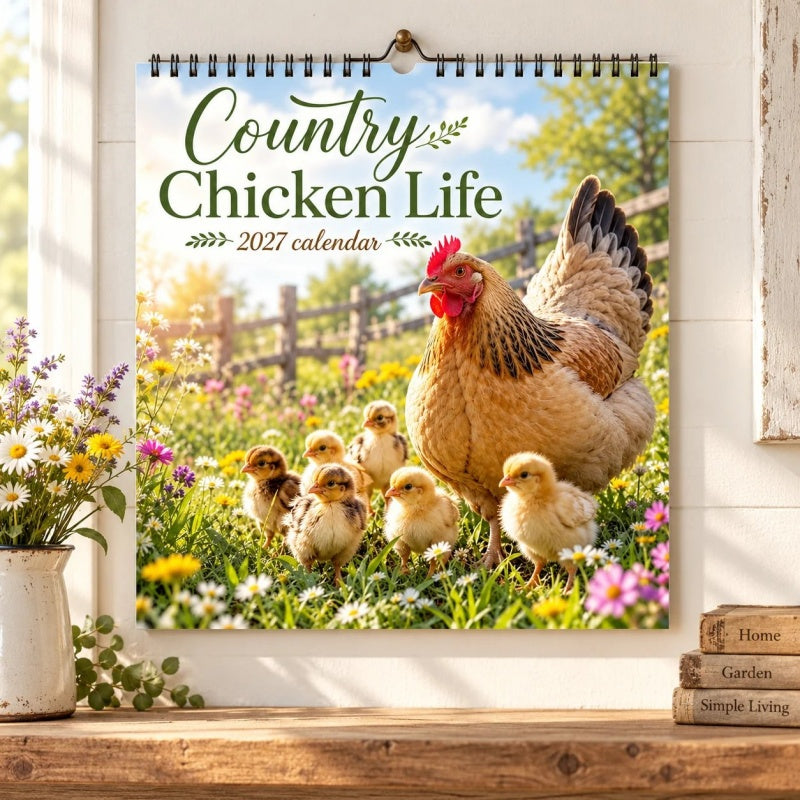 🐔🗓️ 2027 Country Chicken Calendar – Farmhouse charm & wall-ready ✨