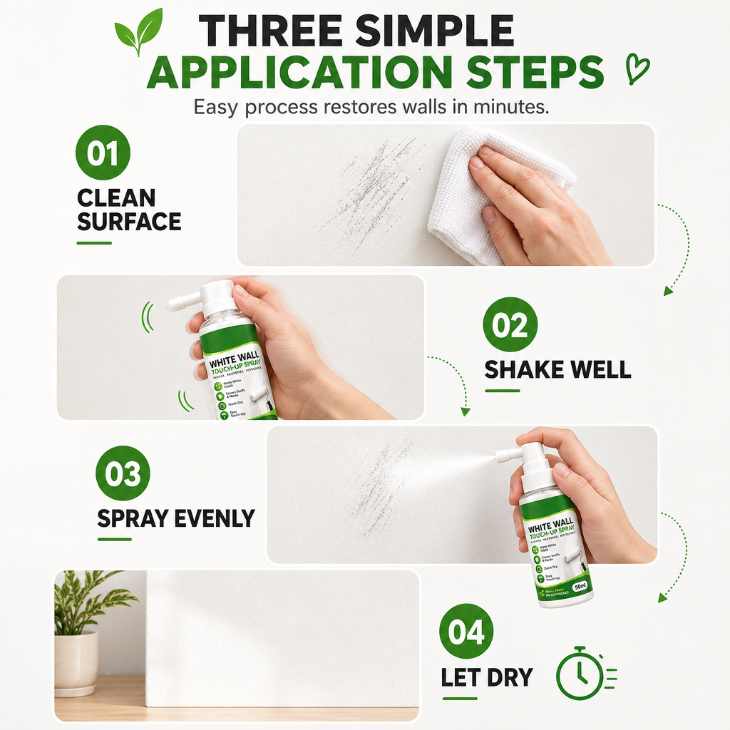 🧱 50% OFF NOW! White Wall Touch-Up Paint Spray – Matte White Wall Repair Spray, Quick Drying, Easy Precision Spray, Covers Scuffs, Marks & Stains for Home Wall Restoration