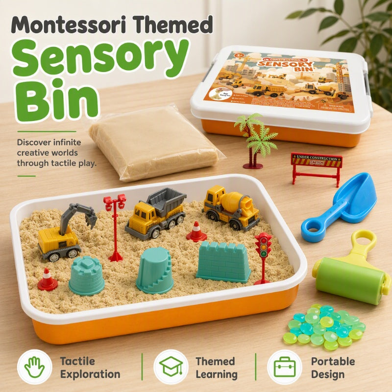 🥳 2026 Best Seller 🥳🚗 Over 50,000 Sold! 🎁Kids Sensory Bin Sand Table Toy Set
