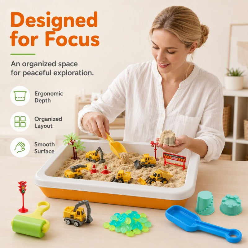 🥳 2026 Best Seller 🥳🚗 Over 50,000 Sold! 🎁Kids Sensory Bin Sand Table Toy Set