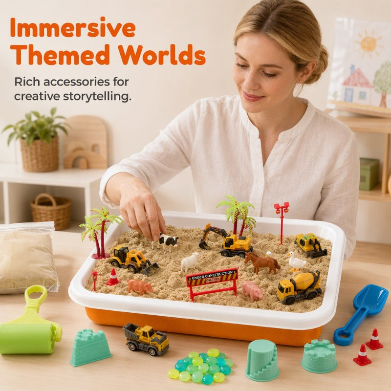 🥳 2026 Best Seller 🥳🚗 Over 50,000 Sold! 🎁Kids Sensory Bin Sand Table Toy Set
