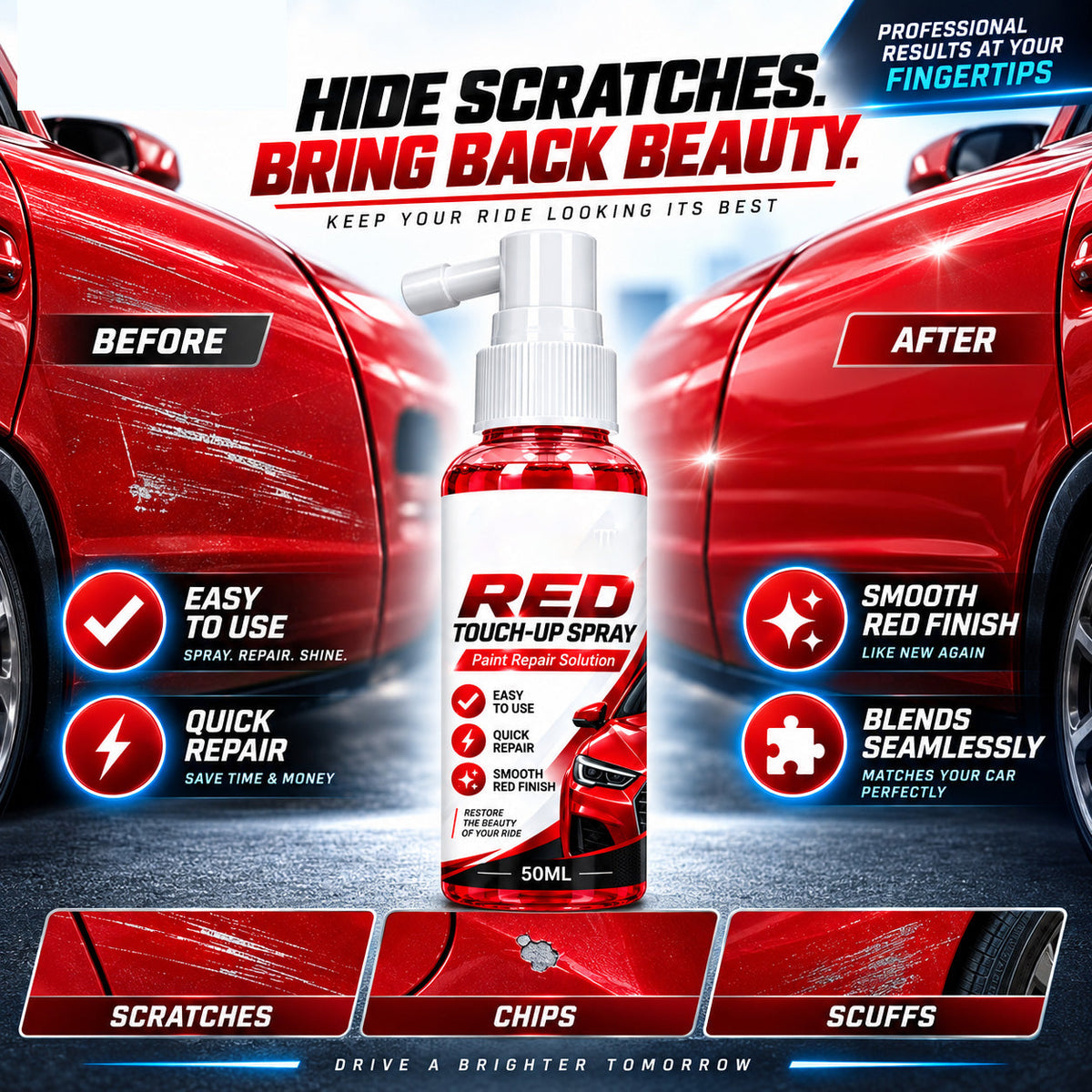 🚗 LIMITED‑TIME 50% OFF! 🔥Car Paint Scratch Repair Touch Up Spray