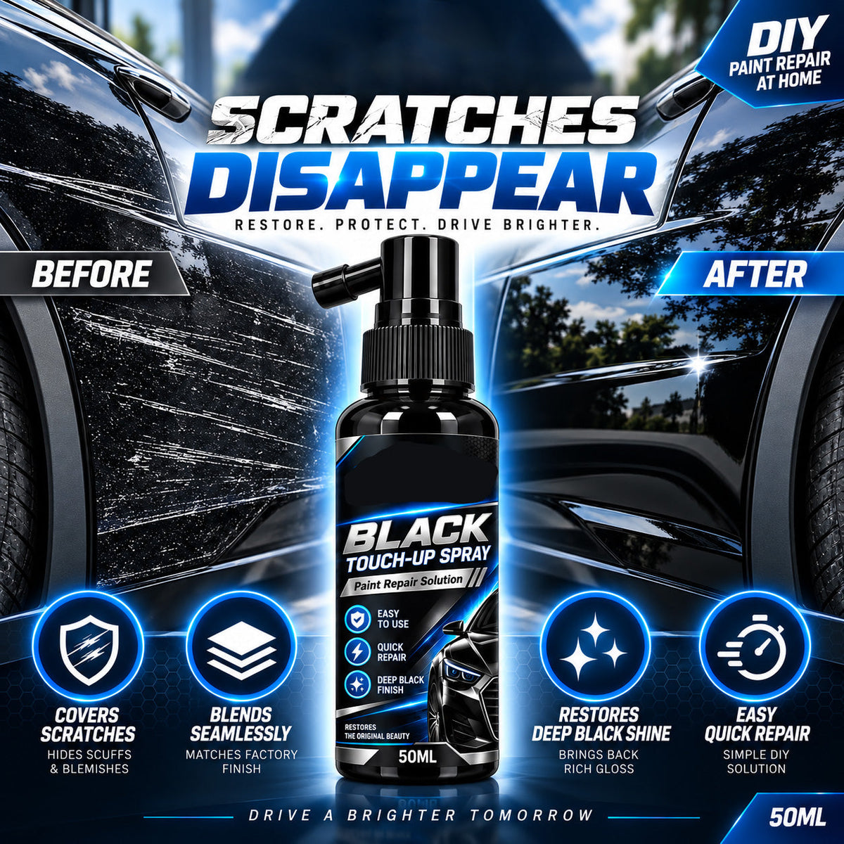 🚗 LIMITED‑TIME 50% OFF! 🔥Car Paint Scratch Repair Touch Up Spray