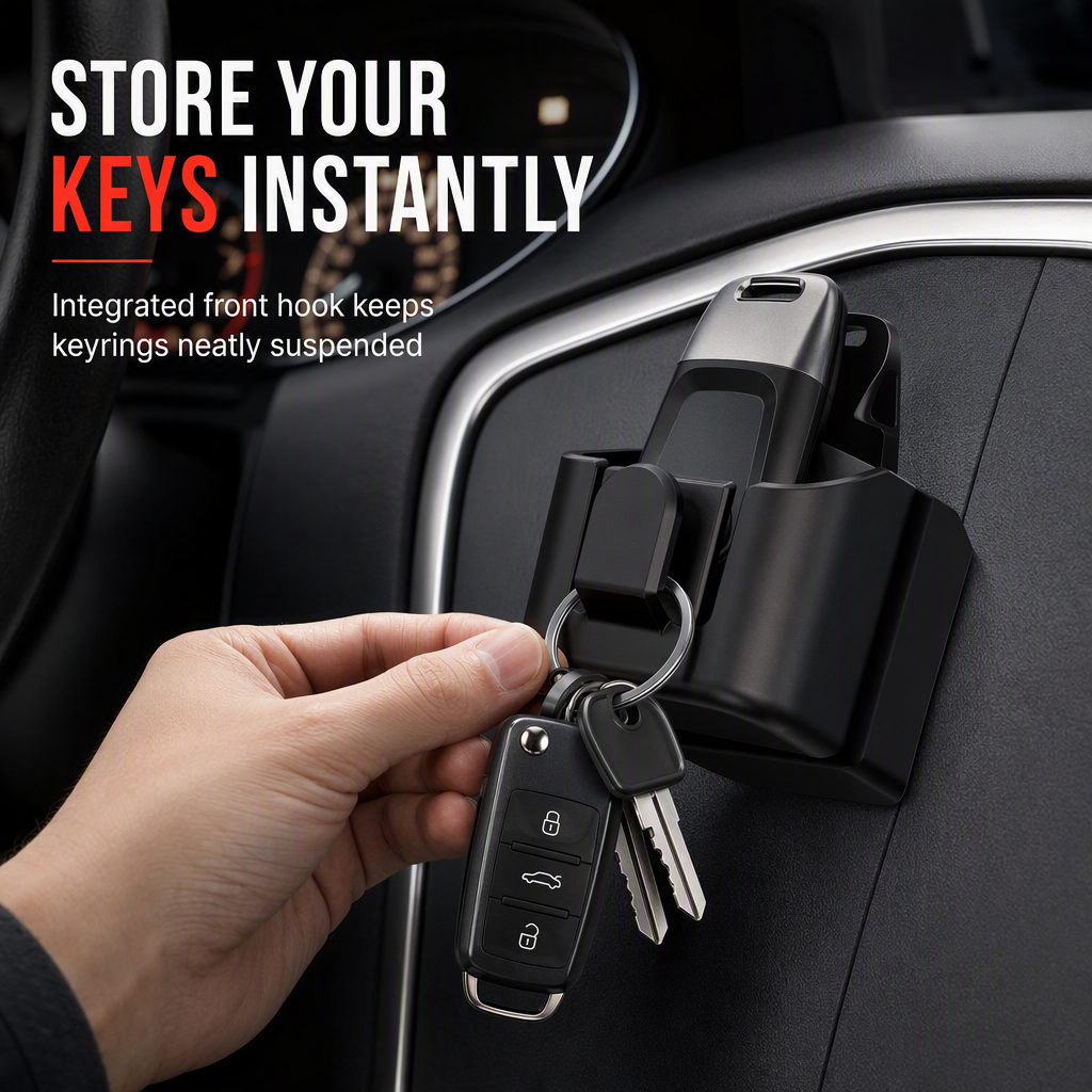 🥳 Best Seller 🥳💞 Over 10,000 Sold! Car Key Fob Holder with Hook