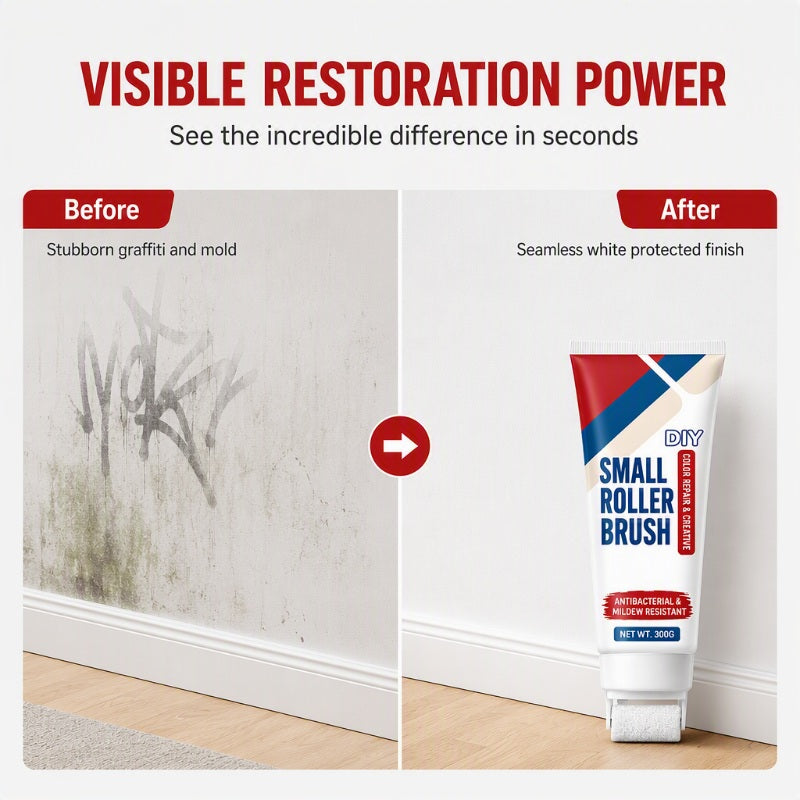 ⏳Limited-time 50% off💥Wall Repair Paste — Built‑in roller, simple DIY wall repair, no extra tools needed🖌️