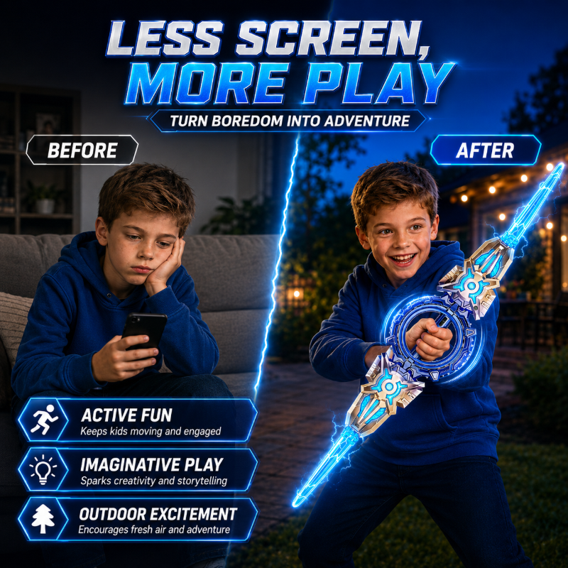 Rechargeable Double-Blade Light Up Sword