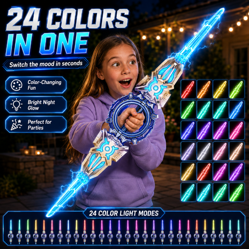 Rechargeable Double-Blade Light Up Sword