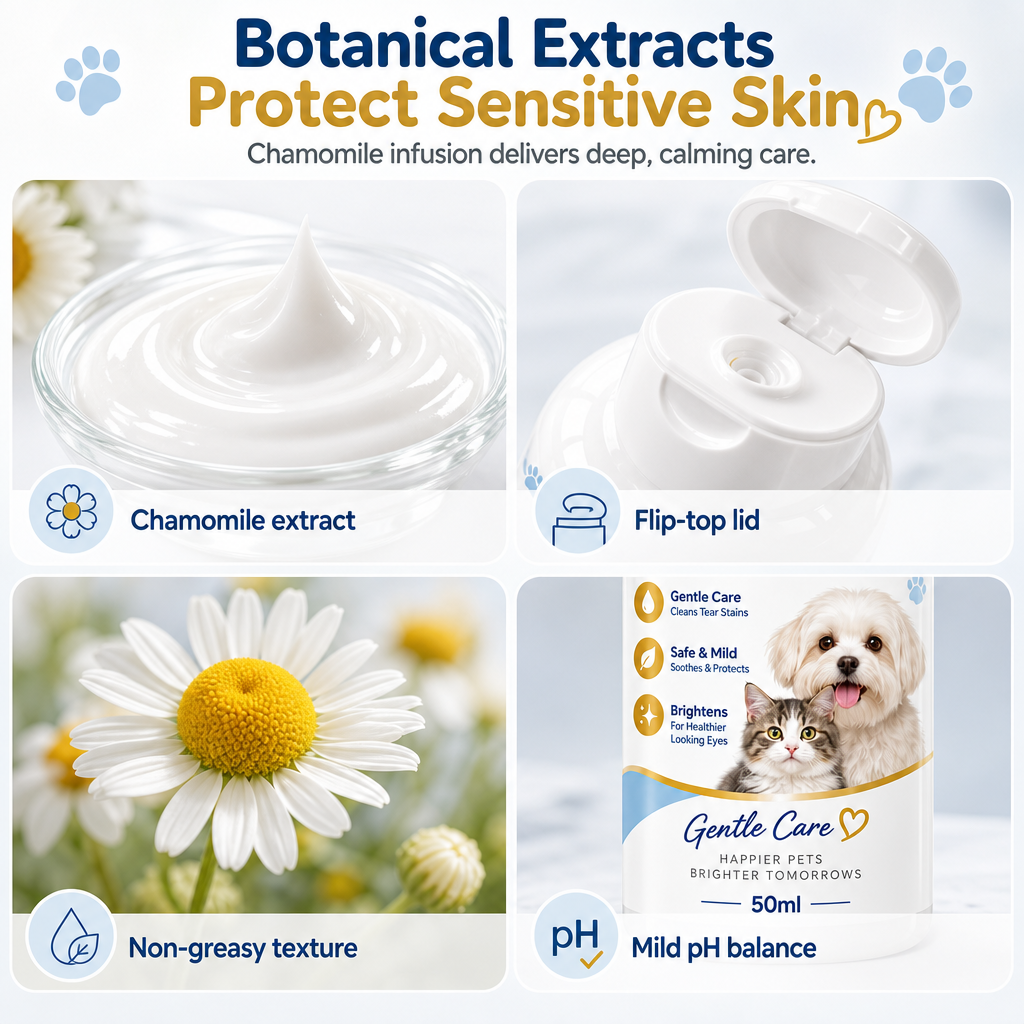 🐾50% OFF NOW! Pet Tear Stain Remover Cream – Gentle Botanical Eye Cleansing Cream, Safe Mild Formula for Dogs & Cats, Remove Tear Marks & Brighten Pet Eye Area