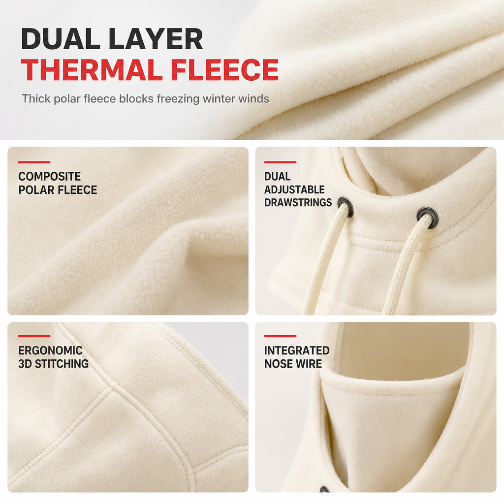 🥳💞78K+ SOLD! ❄️🧣3-in-1 Winter Balaclava – windproof fleece covers head, neck, face & ears. Adjustable fit for skiing, cycling & cold weather!🛡️💪🎁