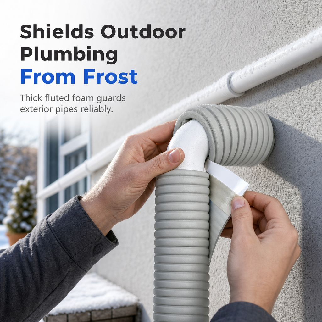 ❄️50% OFF NOW! Adhesive Foam Pipe Insulation Wrap – Flexible Anti-Freeze Thermal Pipe Sleeve, Winter Burst Protection for Water Pipes & Solar Pipes