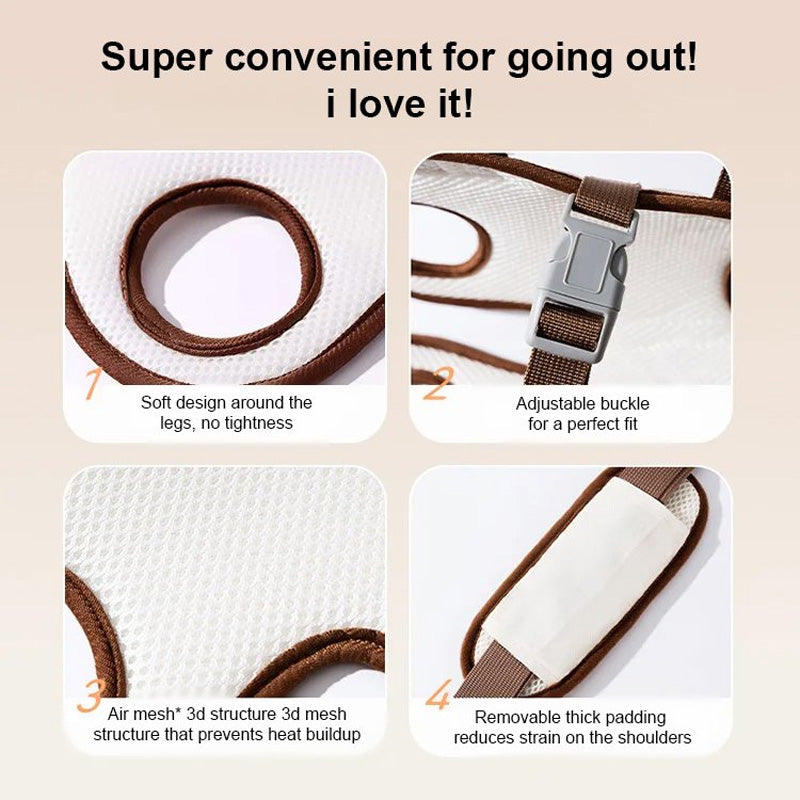 🐱🐶 2-in-1 Portable Pet Carrier/Sling/Tote | Breathable Blended Fabric, Padded Sponge Shoulder Strap🔄