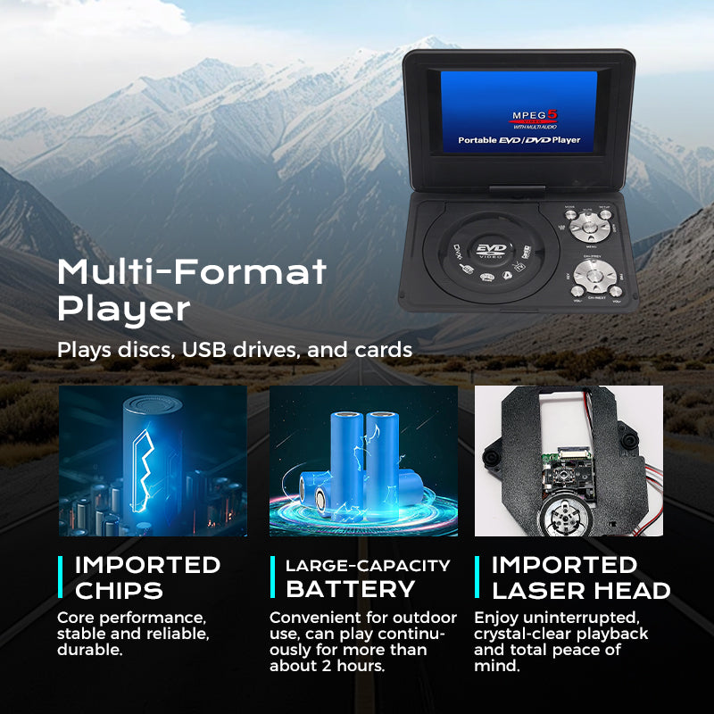 ⚡ 50% OFF PROMO ✨ Portable DVD EVD Player 🎮 7.8-Inch Screen, Video Playback + Built-In Games