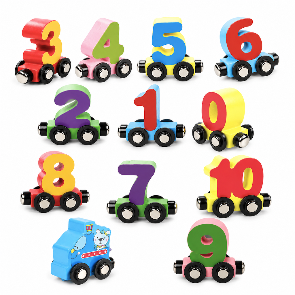 🚂 Magnetic Wooden Number Train | Counting & Pretend-Play Toy Sets